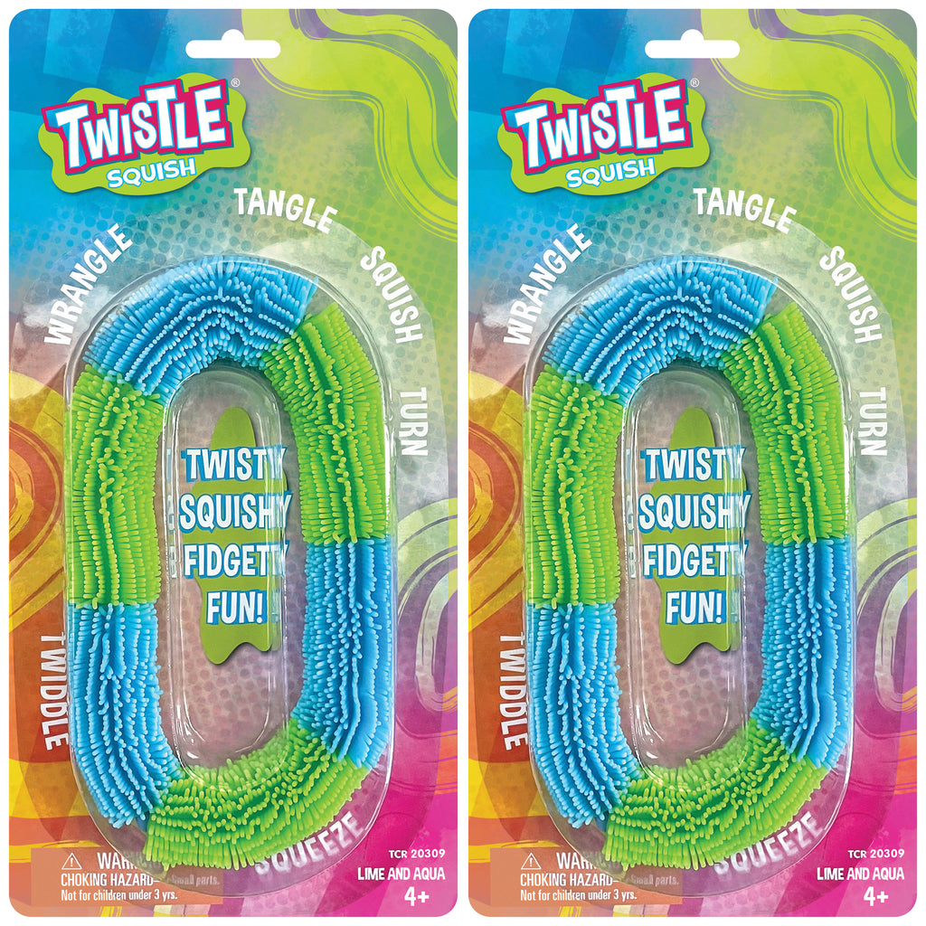 (2 Ea) Twistle Squish Aqua And Lime