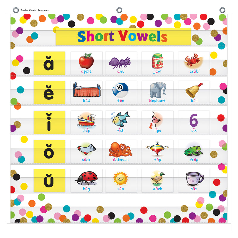 Confetti 7 Pocket Chart 28 X 28