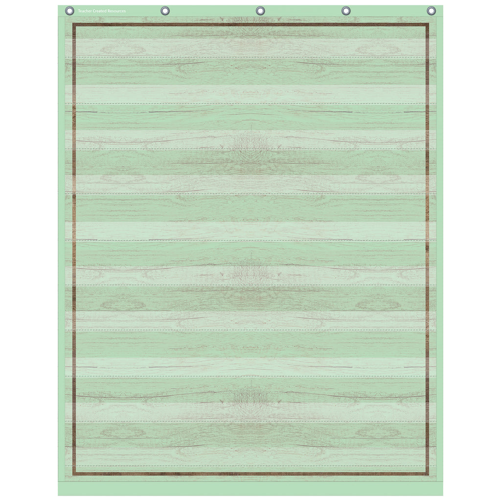 Mint Painted Wood 10 Pocket Chart