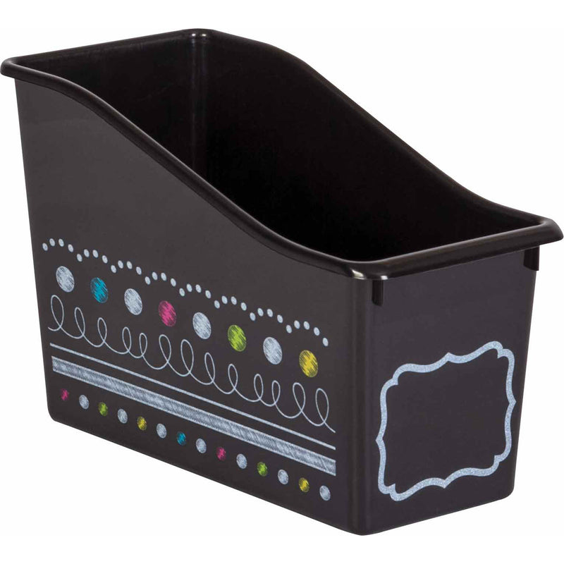 (3 Ea) Chalkboard Brights Plastic Book Bin