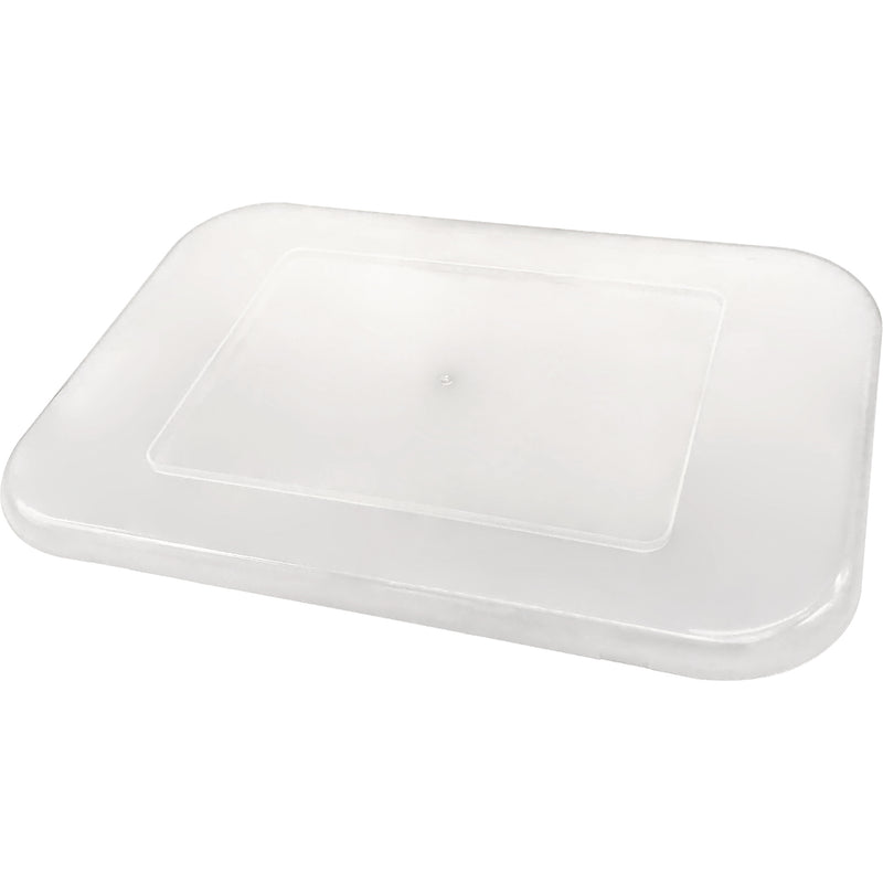 (12 Ea) Clear Plastic Storage Bin Lid Small