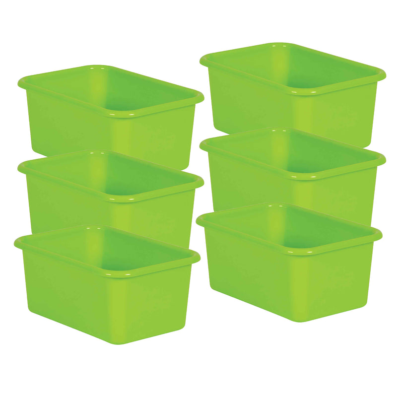 (6 Ea) Lime Small Plastic Bin