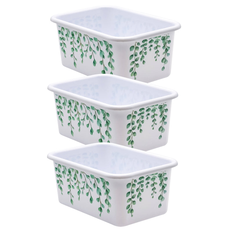 (3 Ea) Eucalyptus Small Plastc Storage Bin