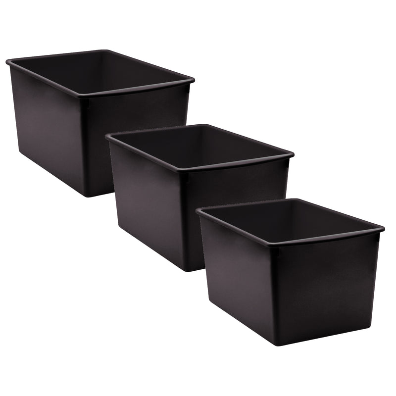 (3 Ea) Black Plastic Multi-purpose Bin