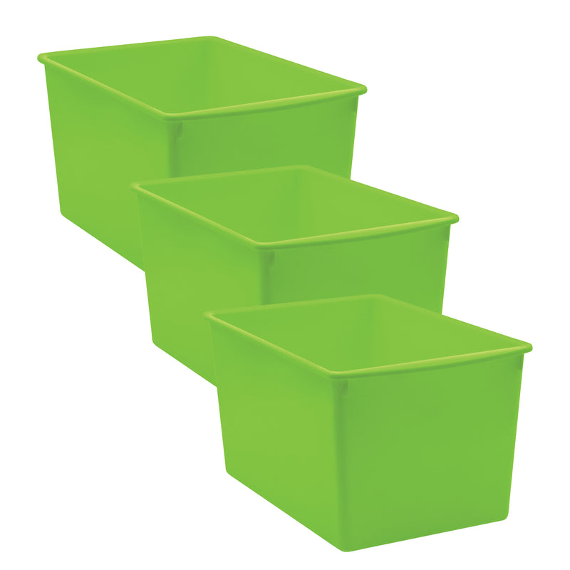 (3 Ea) Lime Plastic Multi-purpose Bin