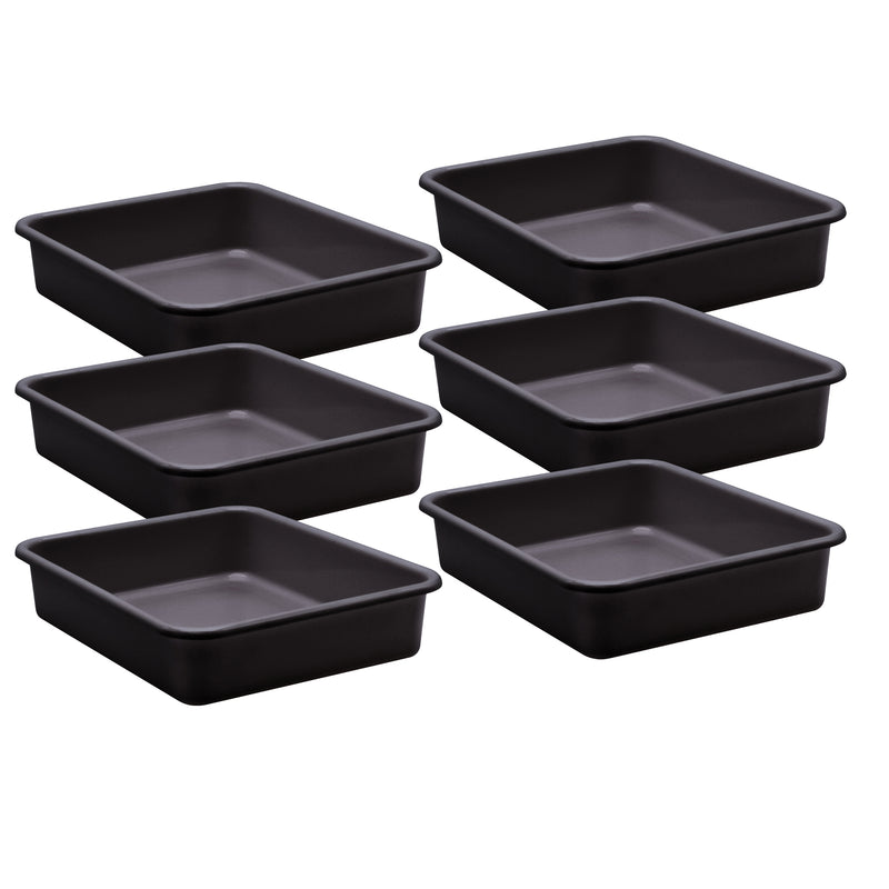 (6 Ea) Black Large Plastic Letter Tray