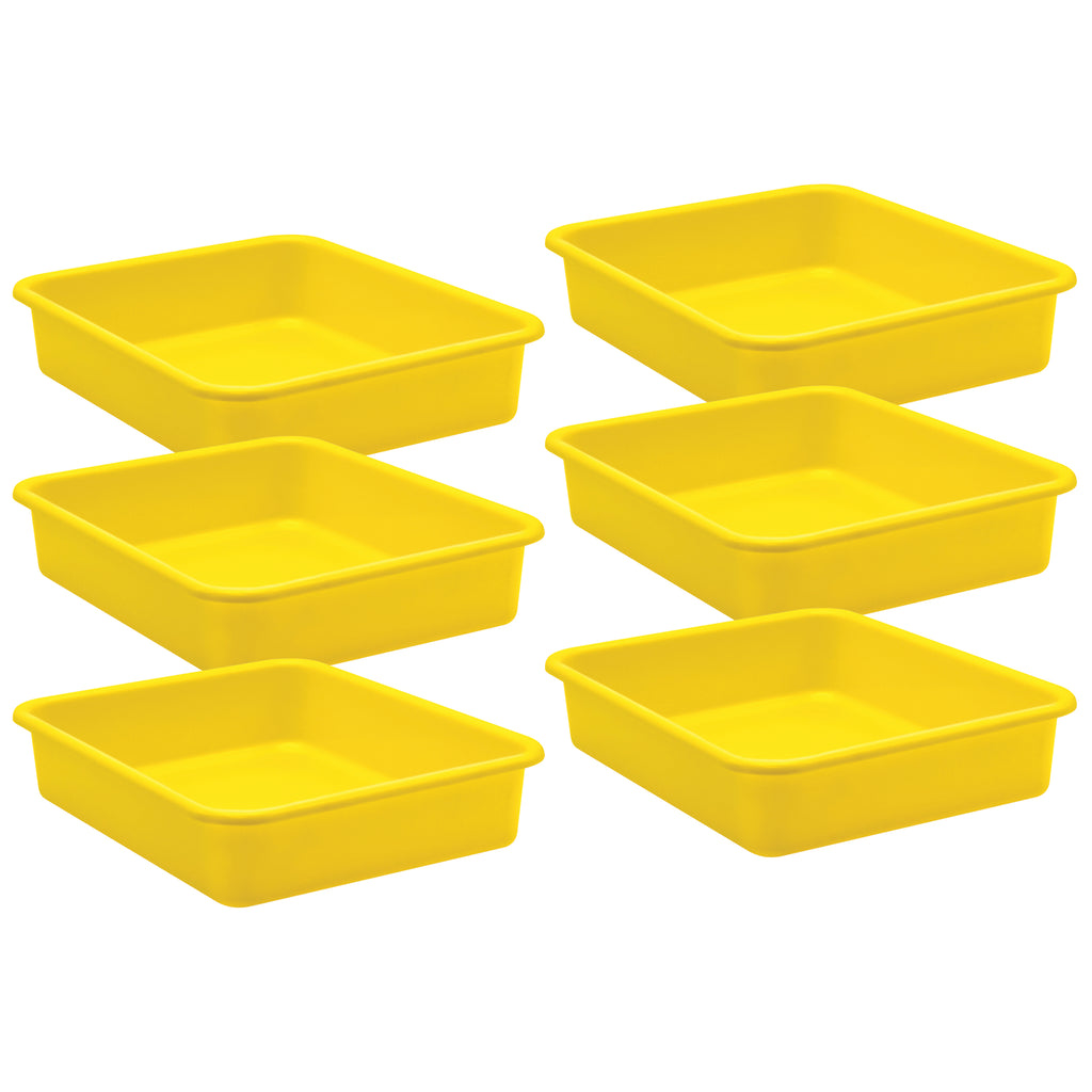 (6 Ea) Yellow Large Plastic Letter Tray