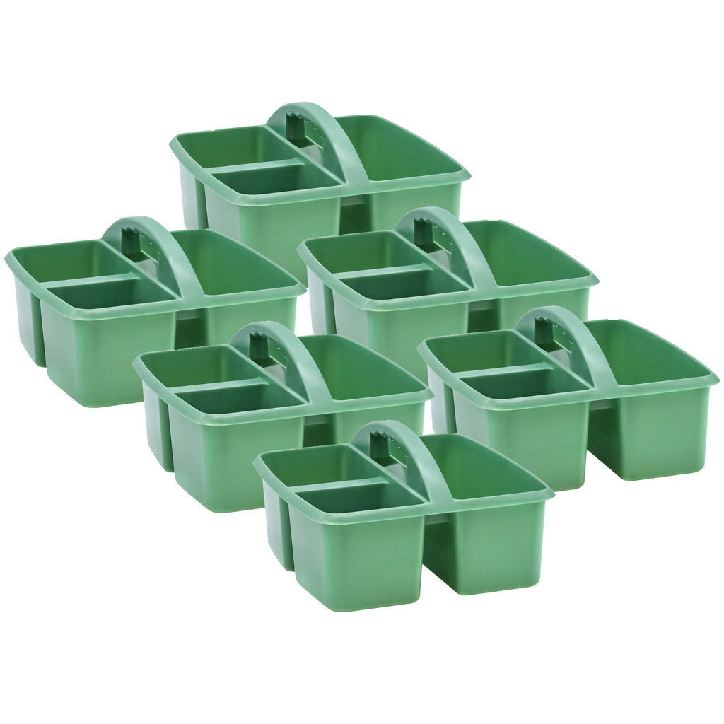 (6 Ea) Eucalyptus Green Storage Caddy Plastic