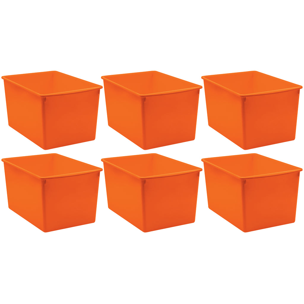 (6 Ea) Orange Plastc Multi-purpose Bin