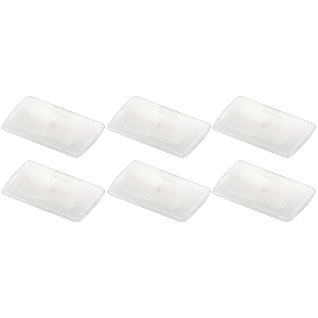 Multi-Purpose Bin Lid, Clear, Pack of 6