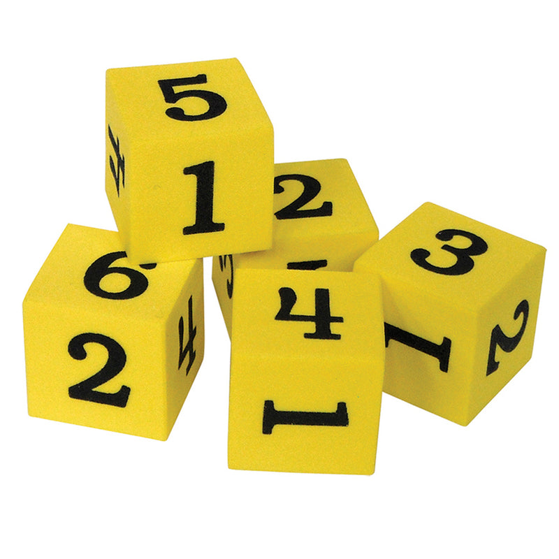 Foam Numbered Dice Numerals 1-6