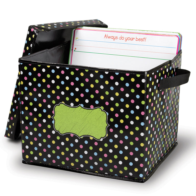 Chalkboard Brights Storage Bins Box 12x12.5x10.5