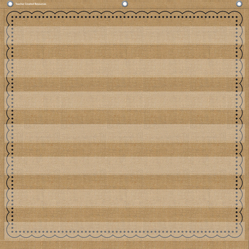 7pocket Pocket Chart Burlap 28x28