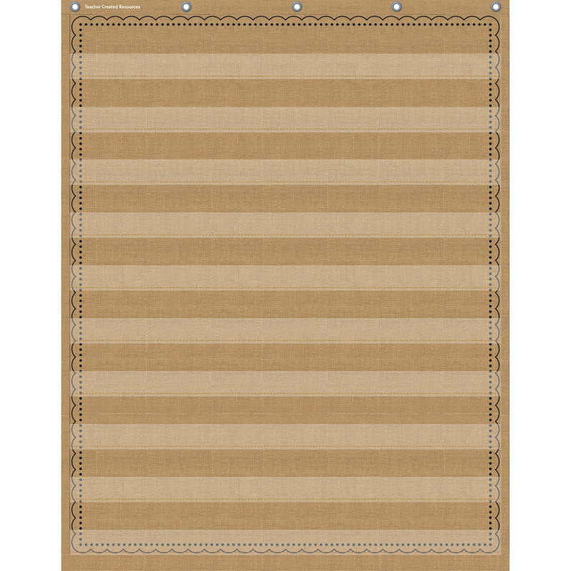 10pocket Pocket Chart Burlap 34x44