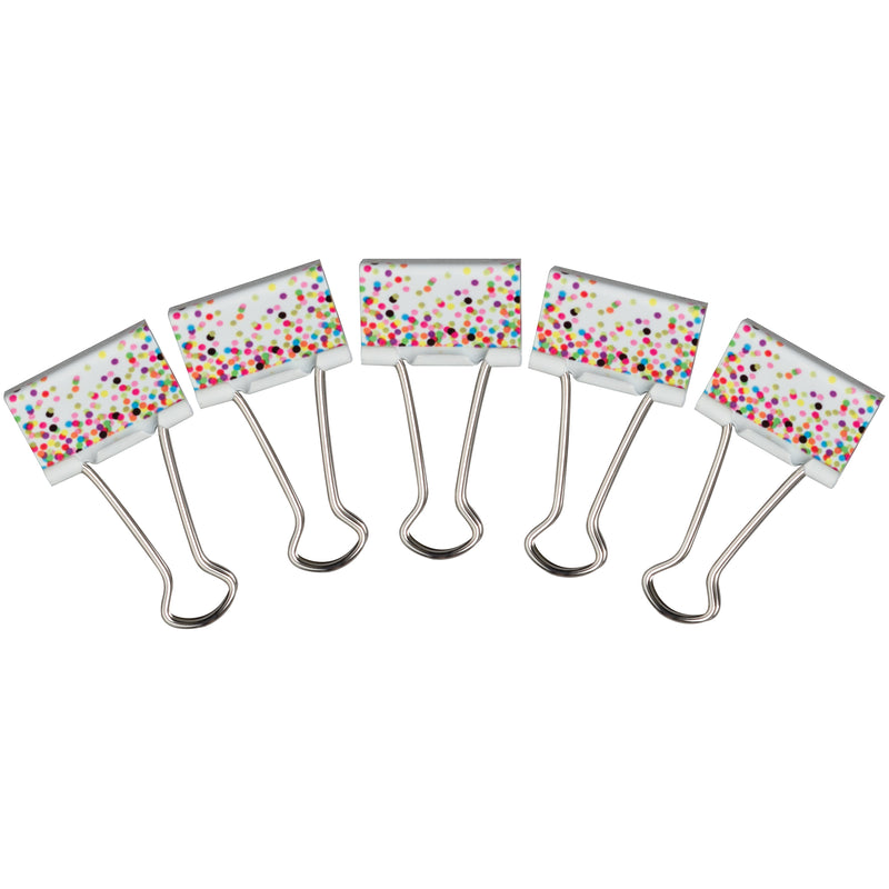 (6 Pk) Confetti Binder Clips Medium