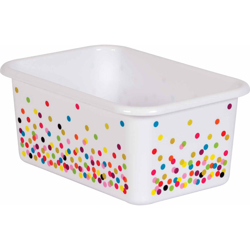 (3 Ea) Confetti Small Plastic Storage Bin