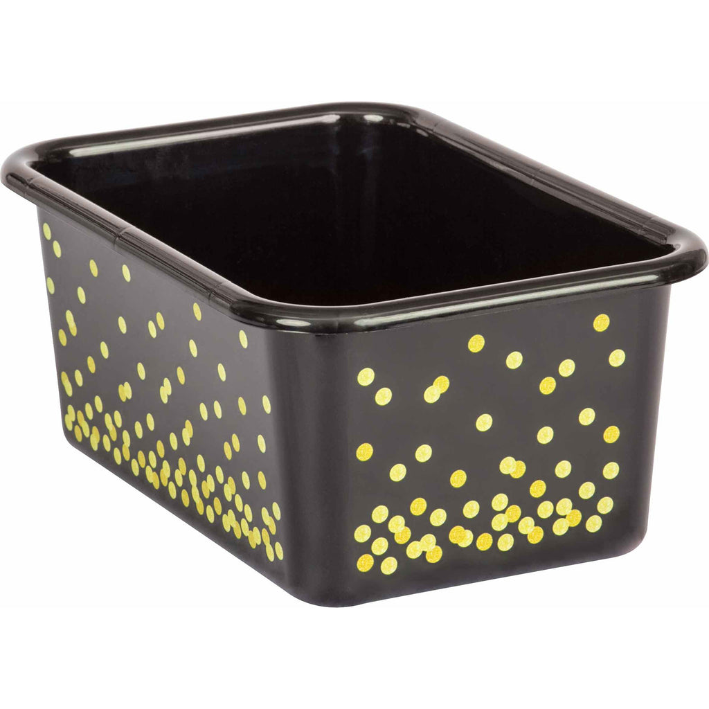 (3 Ea) Black Confetti Small Plastic Bin