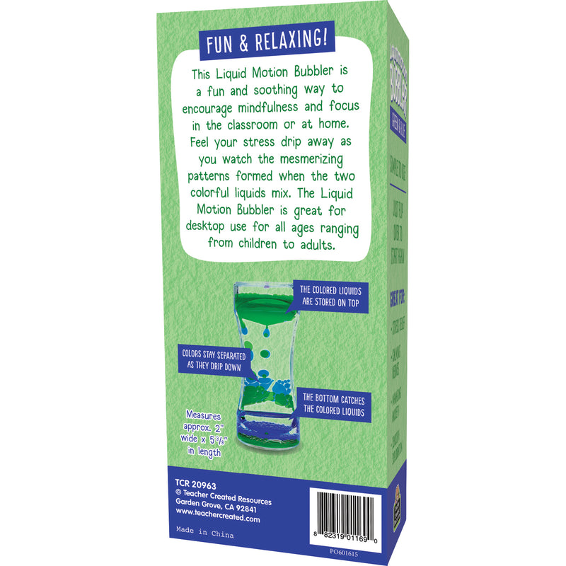 Liquid Motion Bubbler, Green & Blue