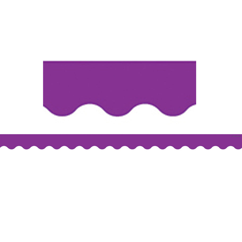 (6 Pk) Purple Scalloped Border Trim