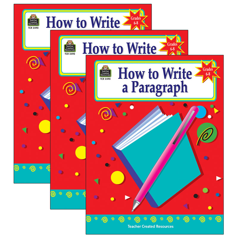 (3 Ea) How To Write A Paragraph Gr 6-8