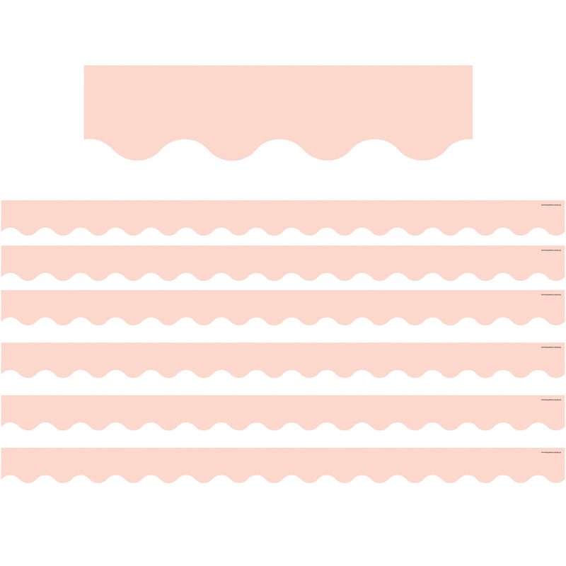 (6 Pk) Blush Scalloped Border Trim