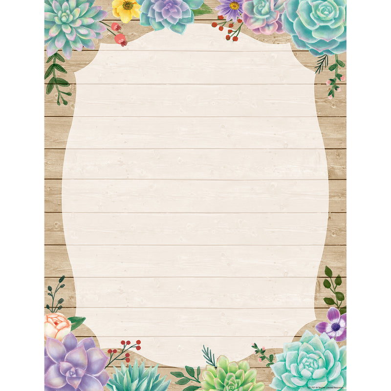 Rustic Bloom Succulents 4 Chart Set