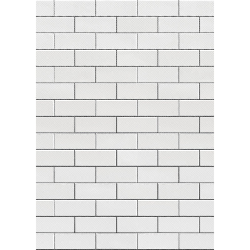 White Subway Tile Better Than Paper Bulletin Board Roll, 4' x 12', Pack of 4