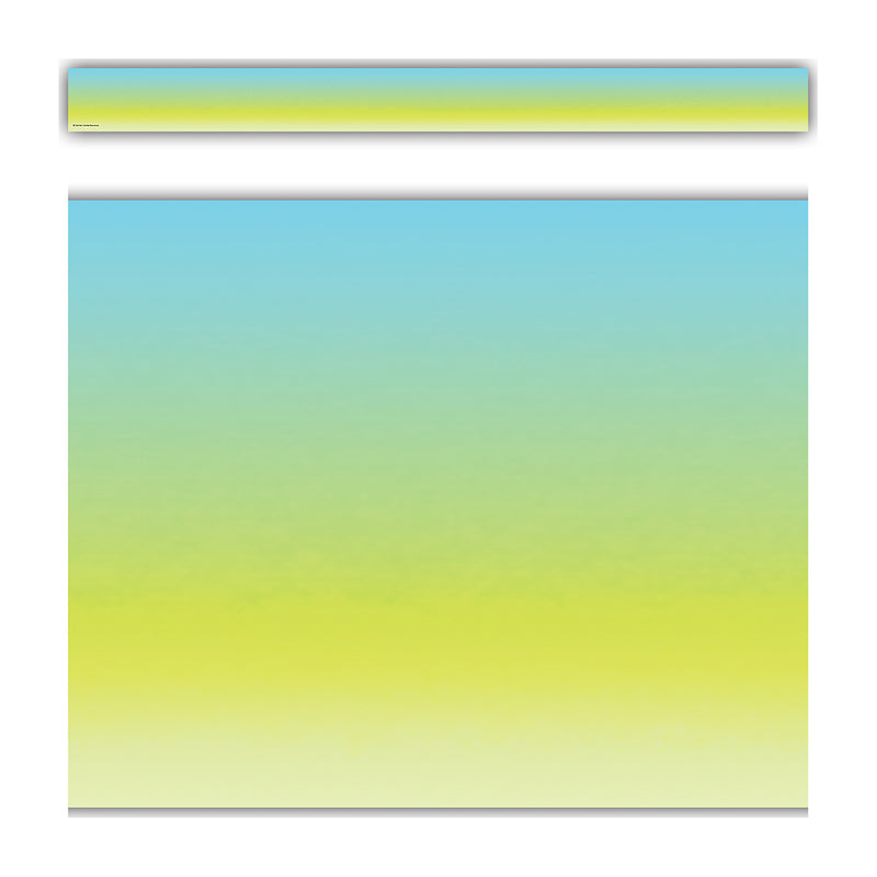 (6 Pk) Aqua & Lime Color Border