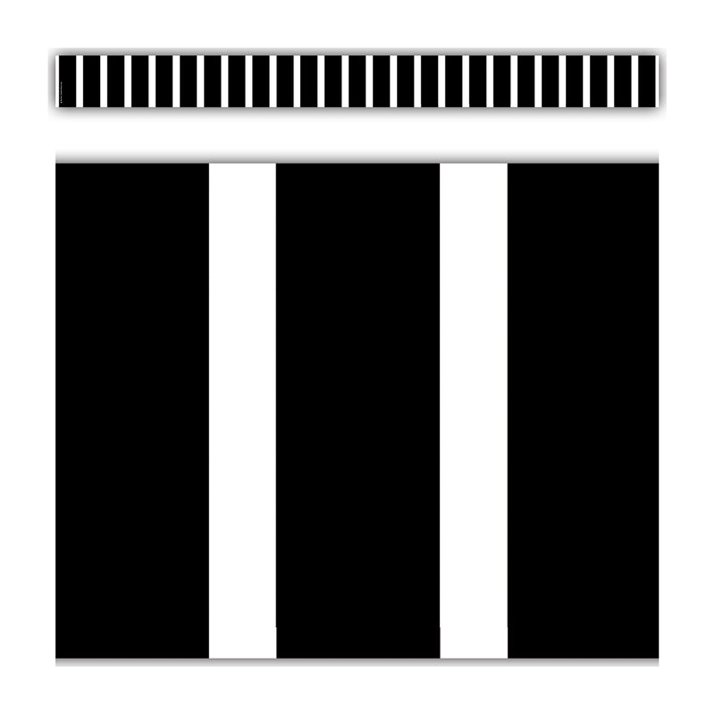 (6 Pk) Blk & Wht Vertical Border