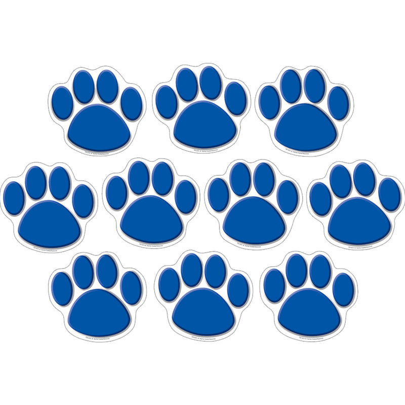 (3 Pk) Accents Blue Paw Prints