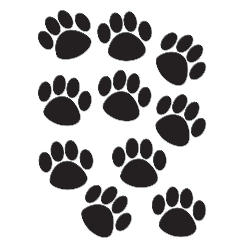 (3 Pk) Accents Black Paw Prints