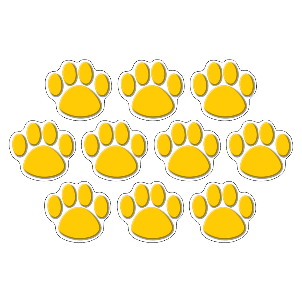 (3 Pk) Gold Paw Prints Accents