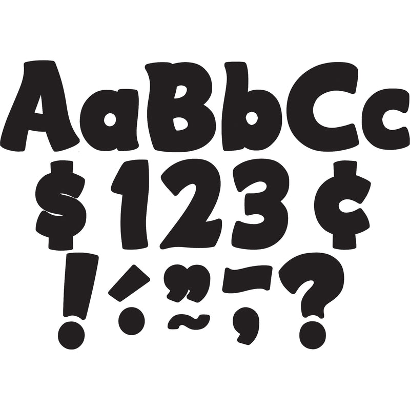 Black Funtastic 4in Letters Combo Pack