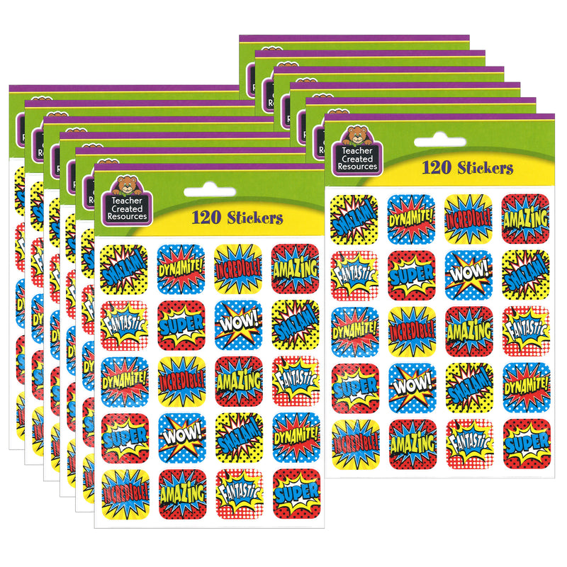 (12 Pk) Superhero Stickers