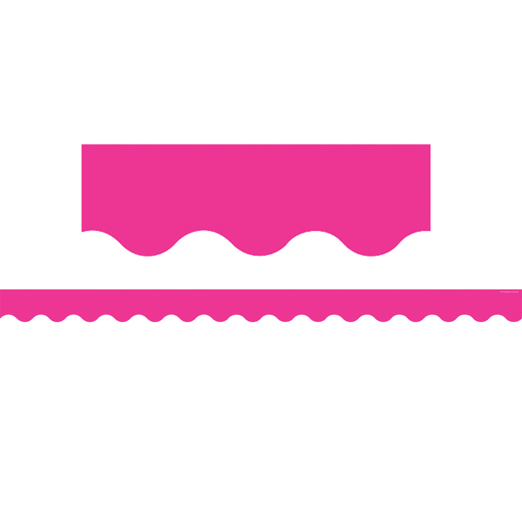 (6 Pk) Hot Pink Scalloped Border Trim