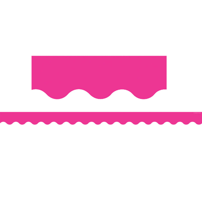 (6 Pk) Hot Pink Scalloped Border Trim