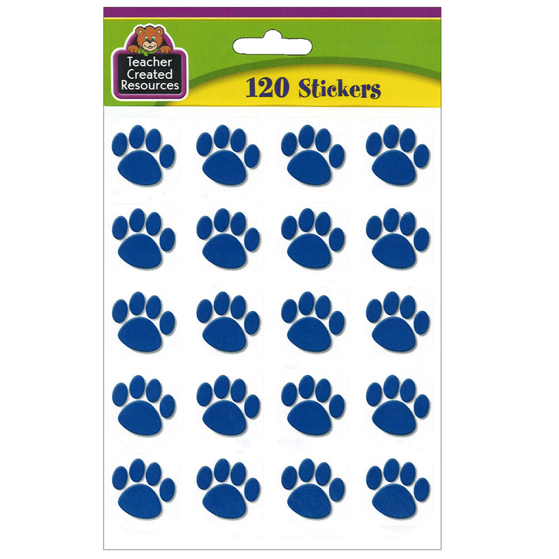 Blue Paw Prints Stickers 120 Stks