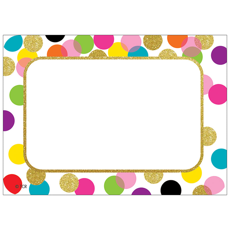 (6 Pk) Confetti Name Tags Labels