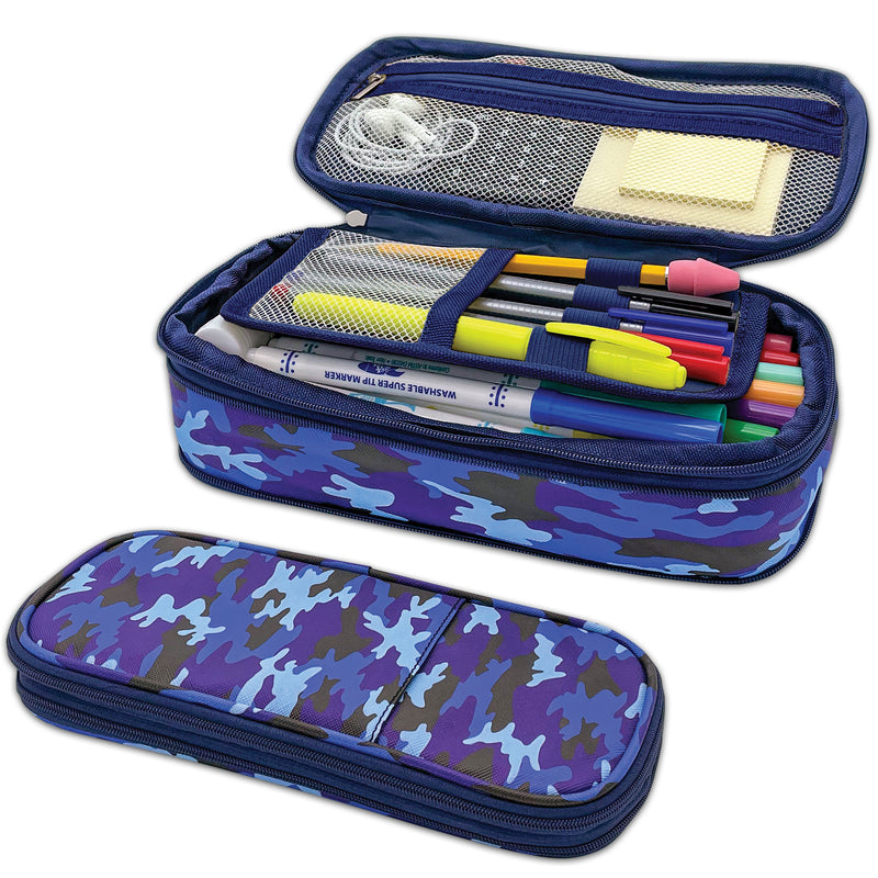 Blue Camo Pencil Case