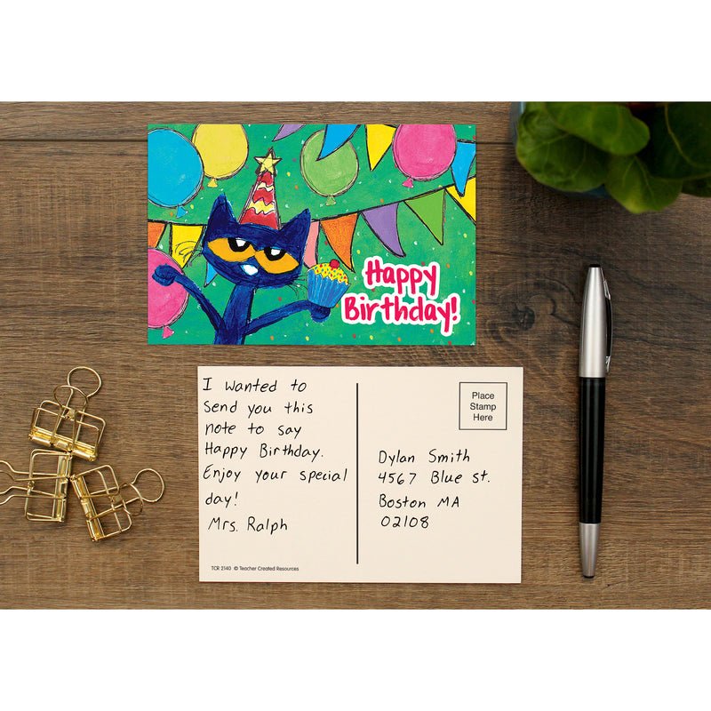 Pete The Cat Happy Birthday Postcards, Pack of 30