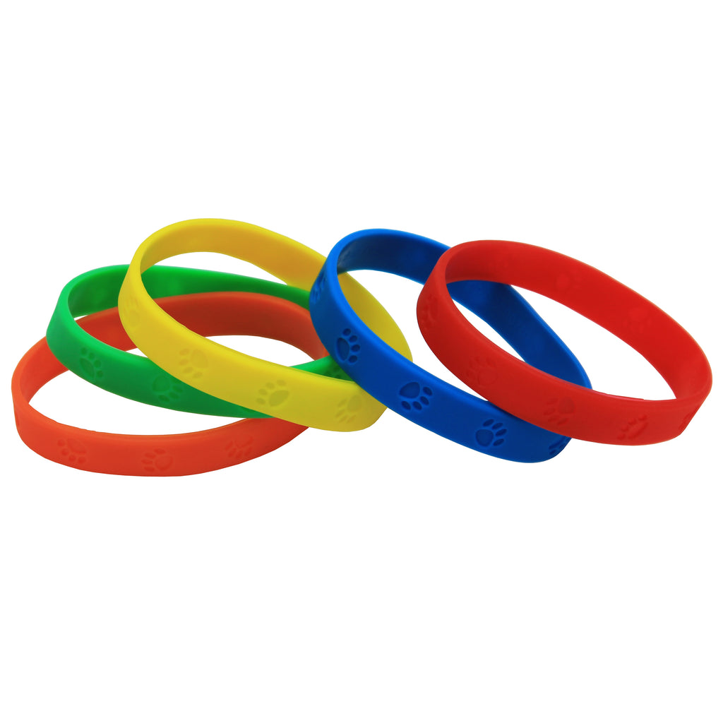 Paw Prints Wristbands 10-pk