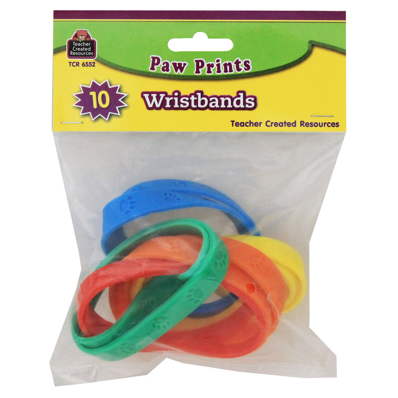 Paw Prints Wristbands 10-pk