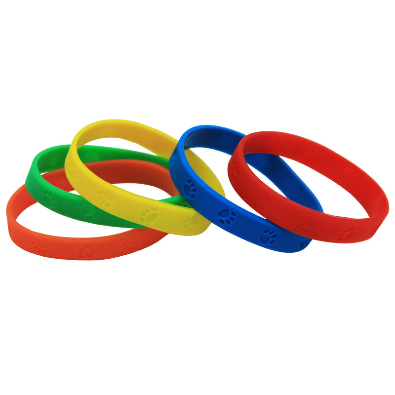 Paw Prints Wristbands 10-pk