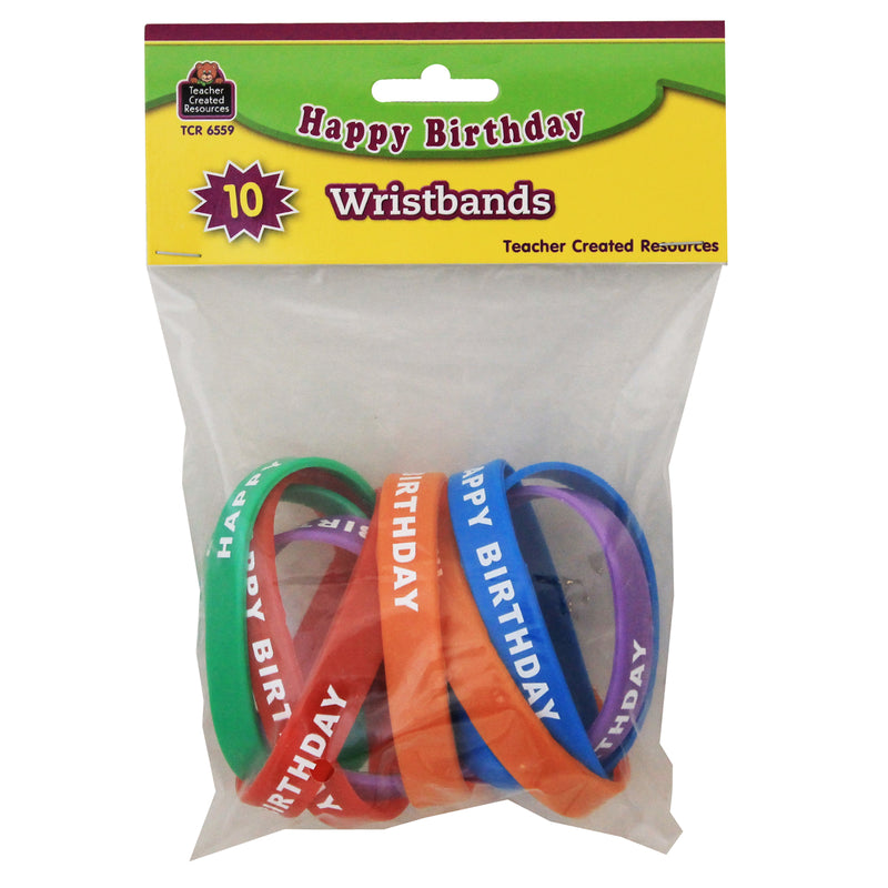 Happy Birthday Wristbands 10-pk