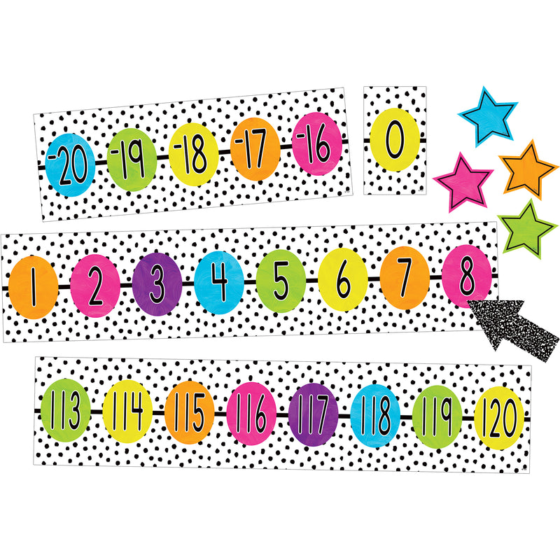 Brights 4Ever Number Line (-20 to 120) Bulletin Board Set