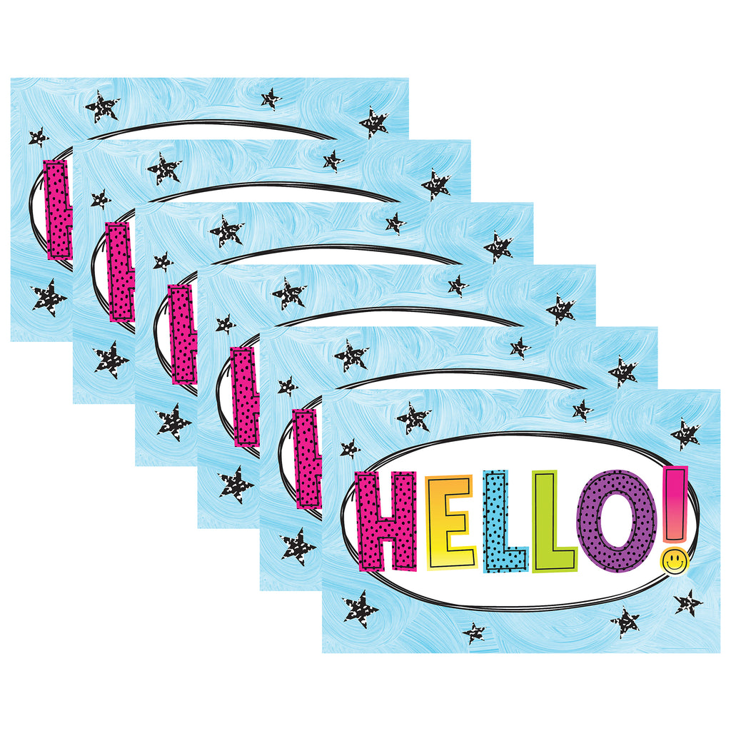 (6 Pk) Brights 4ever Hello Postcard