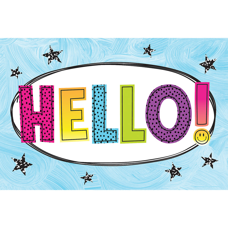 (6 Pk) Brights 4ever Hello Postcard