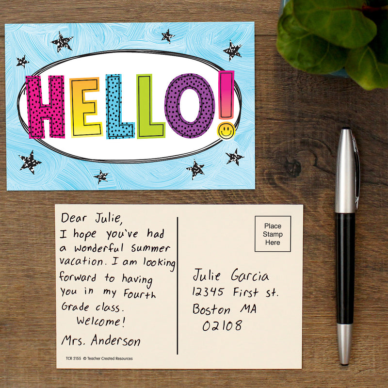Brights 4Ever Hello Postcards, Pack of 30