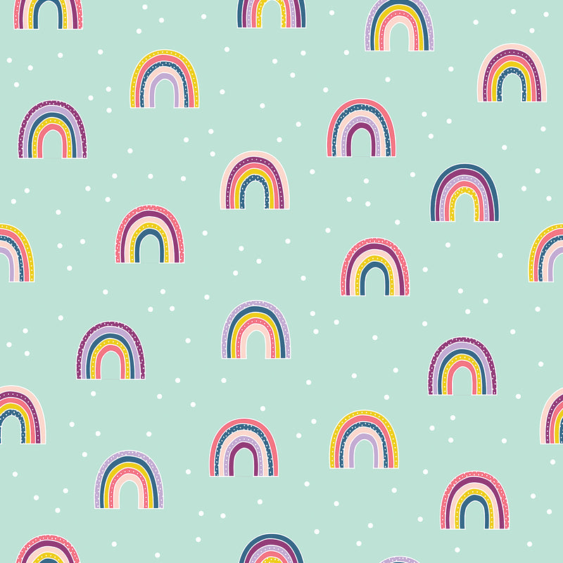 Peel and Stick Decorative Paper Roll, 17-1/2" x 10 ft, Oh Happy Day Rainbow