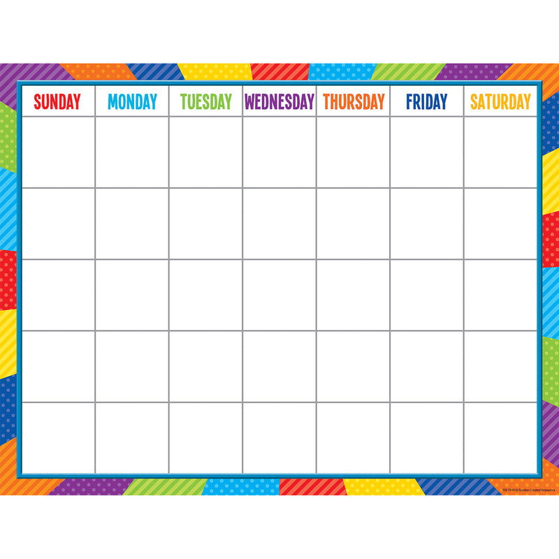 (6 Ea) Playful Patterns Calendar Chart